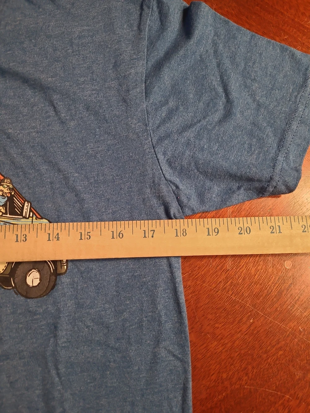 Wild Tribute San Diego Surf Van Graphic Tee - Heather Blue Size Small Unisex